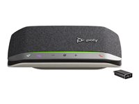 Poly Sync 20+ - Haut-parleur intelligent - Bluetooth - sans fil, filaire - USB-C - noir, argent 772D1AA